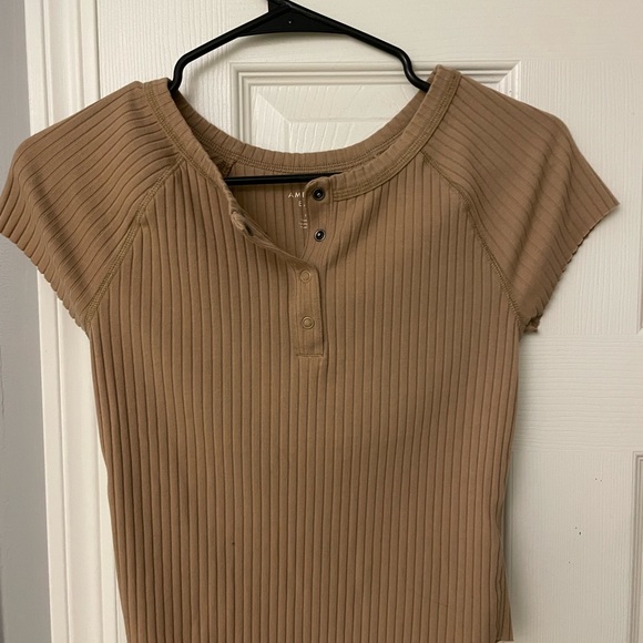 American Eagle Waffle-Ribbed Tee - Picture 4 of 5